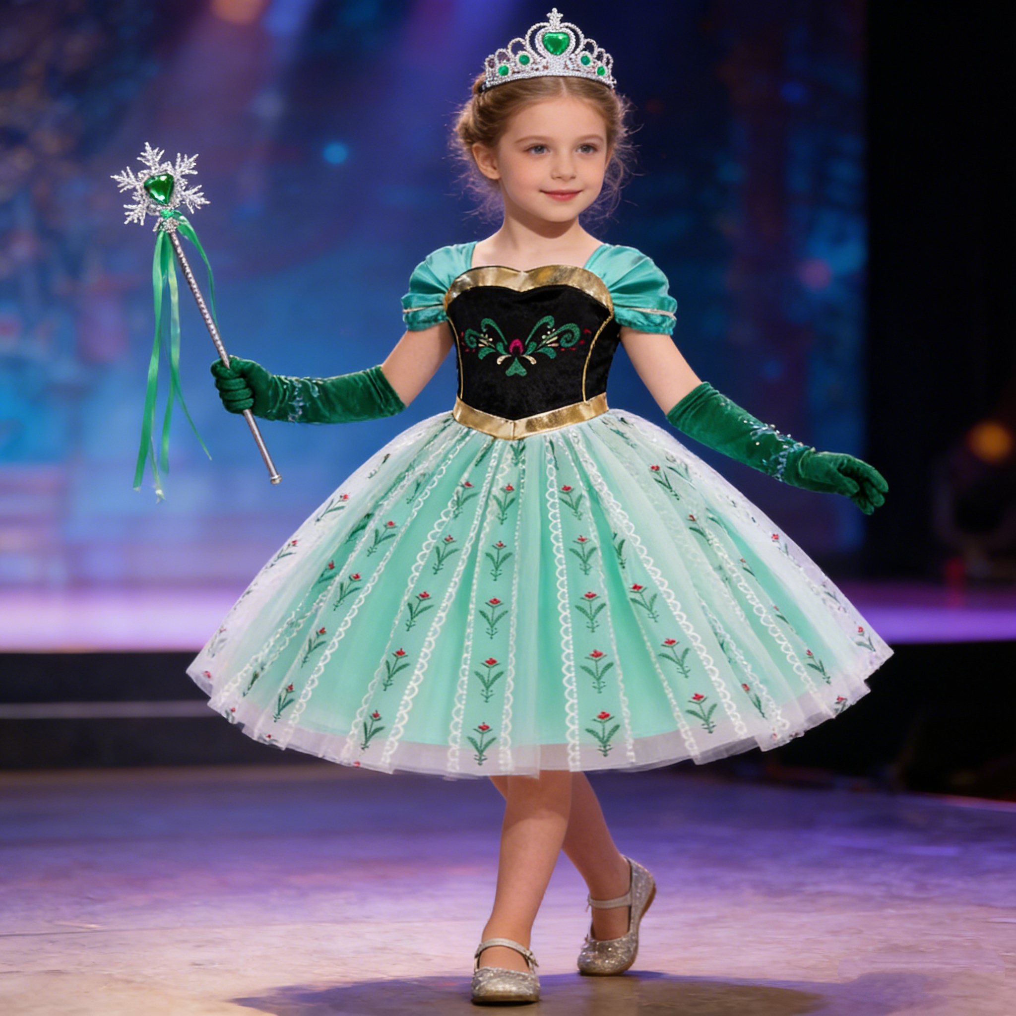 Winter Clothing For Toddlers - Full Printing Kids Cosplay Anna Princess