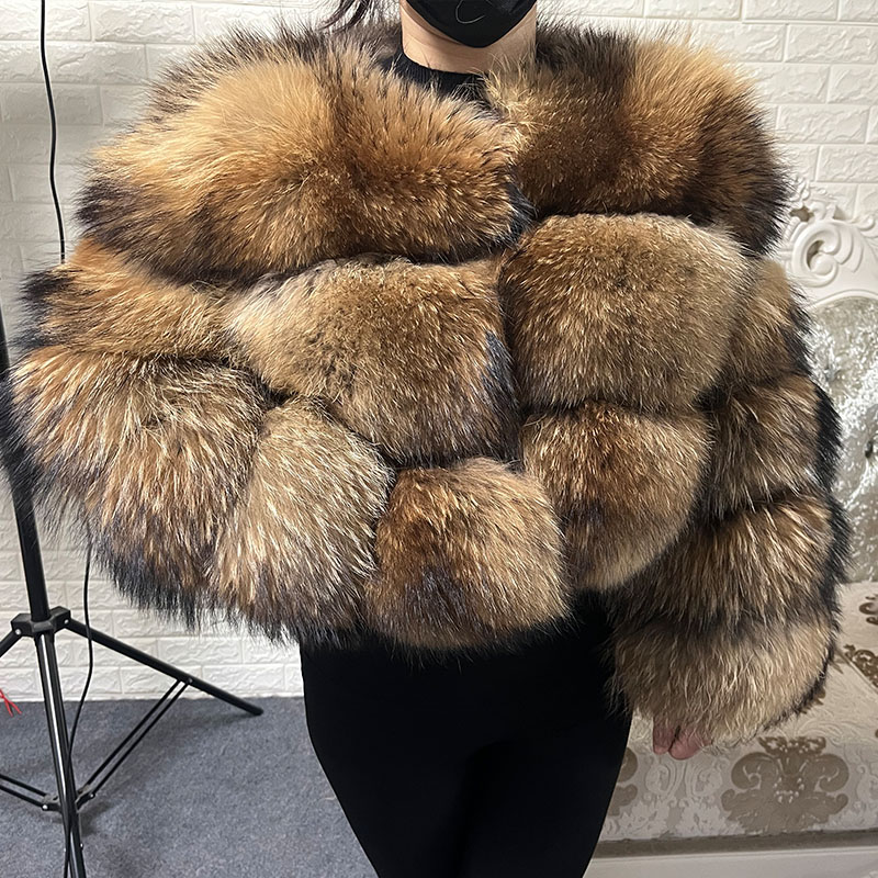Plus Size Tops Brown Fur Maoma - Jacket Winter Clothing recensie en prijs