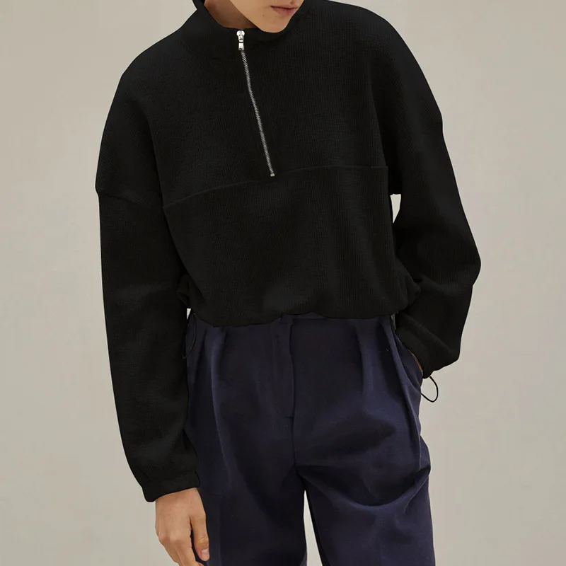 Cotton Waffle Zip Up Hoodies K - Winter Clothing Aesthetic recensie en prijs