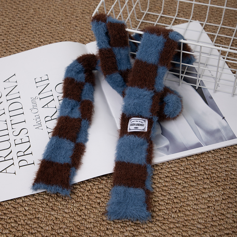 Y2k Striped Plush Narrow Long  - Winter Clothing Outdoor recensie en prijs