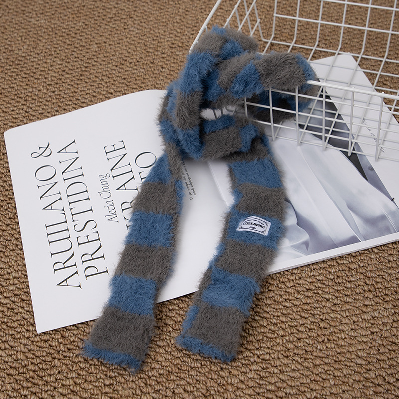 Y2k Striped Plush Narrow Long  - Winter Clothing Outdoor recensie en prijs