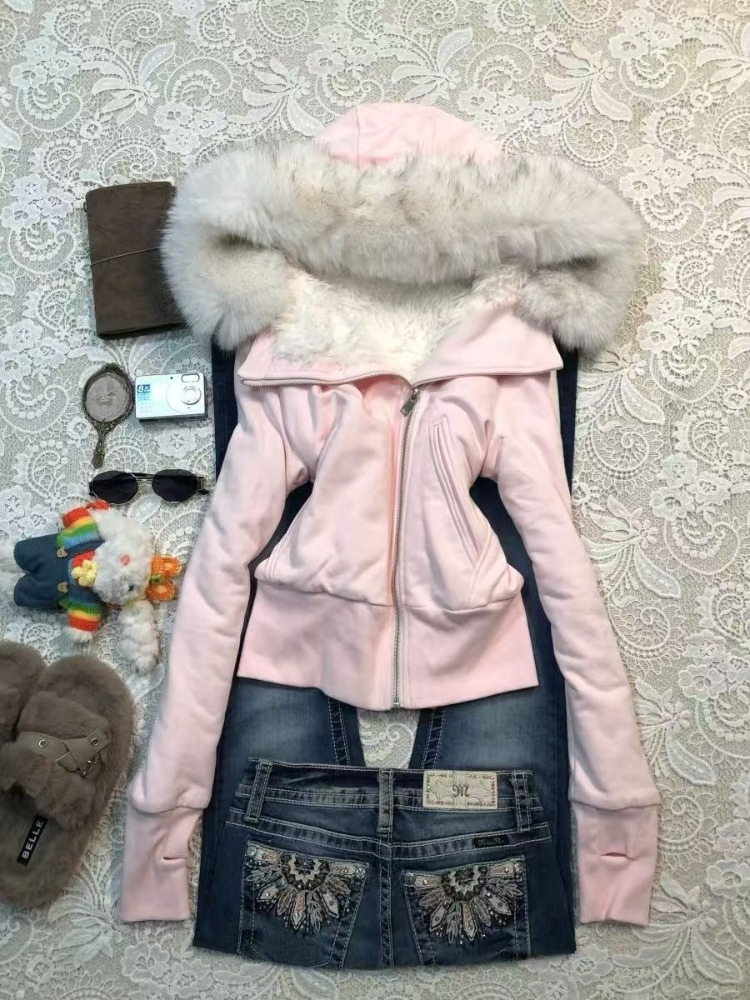 Aesthetic Vintage Slim Hooded  - Winter Clothing Aesthetic recensie en prijs