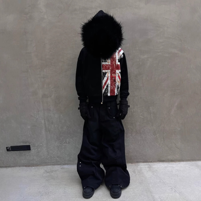 Oversized Black Faux Fur Colla - Winter Clothing Uk recensie en prijs
