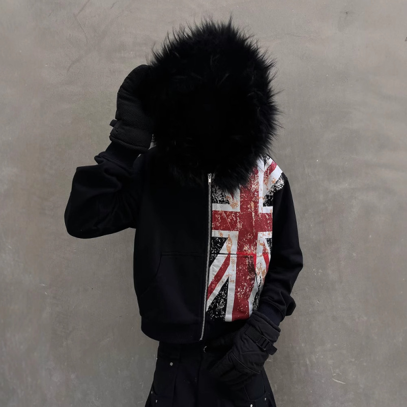 Oversized Black Faux Fur Colla - Winter Clothing Uk recensie en prijs