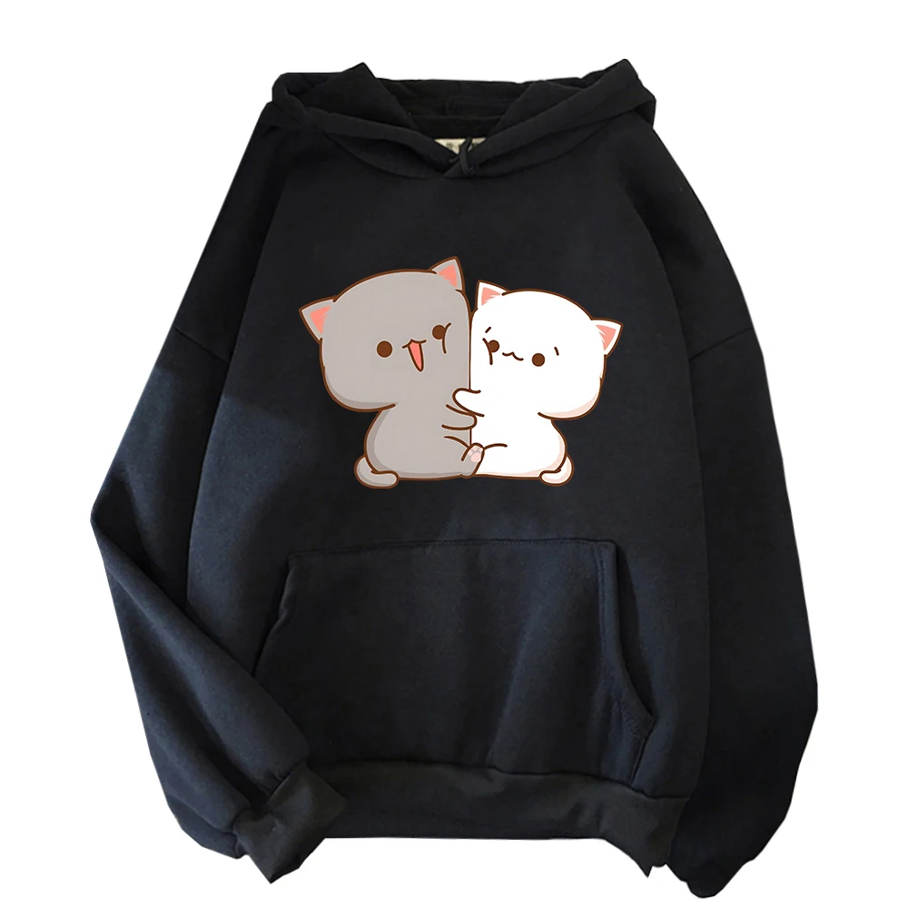Kawaii Cat Hoodie Peach Funny  - Winter Clothing Aesthetic recensie en prijs