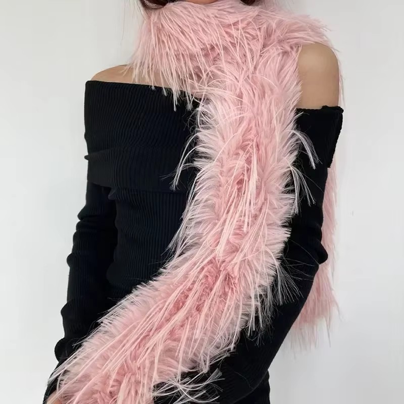 Women Faux Rabbit Fur Long Sca - Winter Clothing Design recensie en prijs